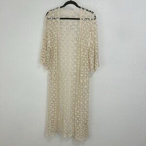 Do Everything In Love Cream Duster Kimono Cardigan One Size Boho Beach Fairy